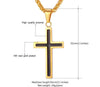 Trendy Black Cross Pendant & Necklace